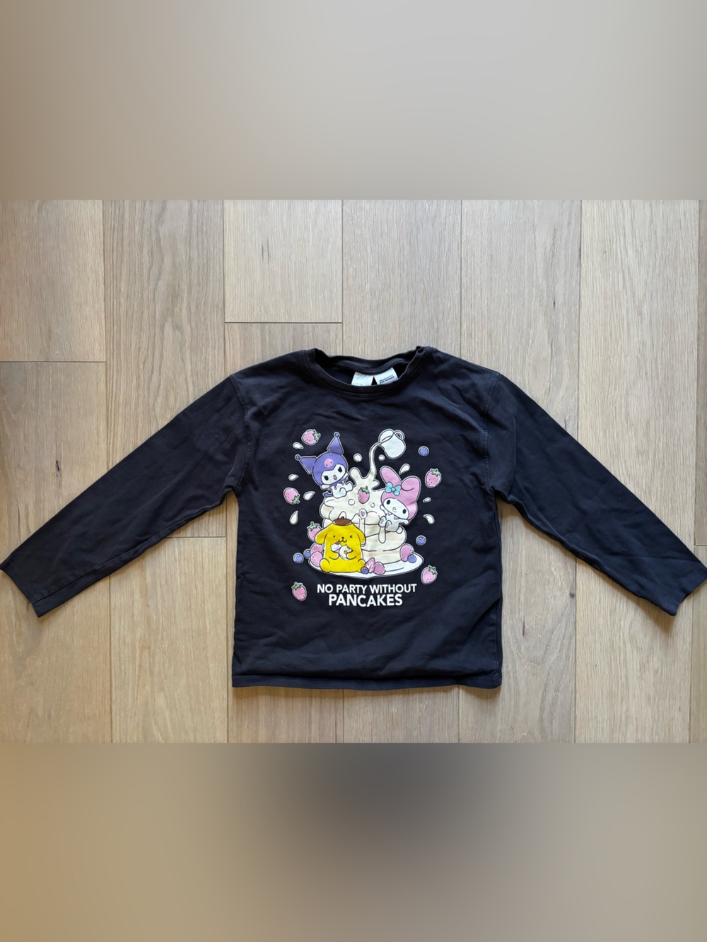 Zara Hello Kitty Kids Black Long-Sleeve Tee